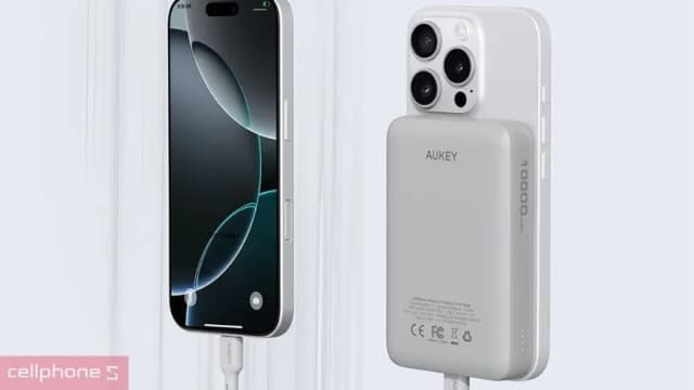So sánh giá Pin sạc dự phòng Không dây Polymer 10000mAh Type C 20W Aukey PB-MS04 - Xám Đen rẻ nhất? - Ảnh 19