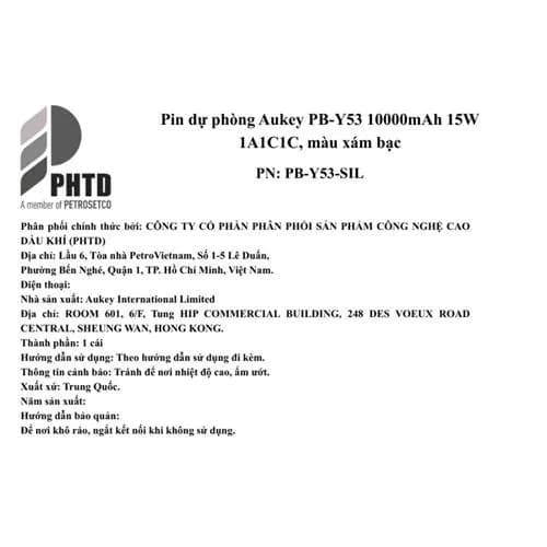 So sánh giá Pin sạc dự phòng Polymer 10000mAh Type C PD 15W Aukey PB-Y53 - Xám Đen rẻ nhất? - Ảnh 7