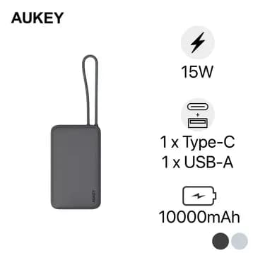 So sánh giá Pin sạc dự phòng Polymer 10000mAh Type C PD 15W Aukey PB-Y53 - Xám Đen rẻ nhất? - Ảnh 9