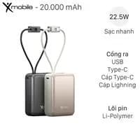 So sánh giá Pin sạc dự phòng Polymer 10000mAh Type C PD 22.5W Xmobile F13 kèm Cáp Type C rẻ nhất? - Ảnh 18