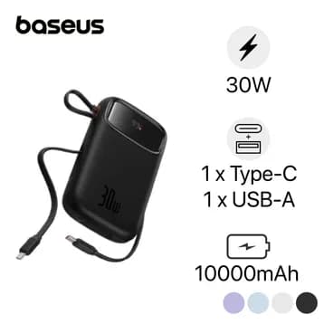 So sánh giá Pin sạc dự phòng Polymer 10000mAh Type C PD 30W Baseus Qpow 2 PPQD4-10C kèm Cáp Type C rẻ nhất? - Ảnh 7