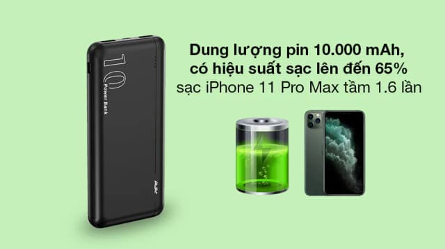 Top 1 so sánh giá Pin sạc dự phòng Polymer 10000mAh Type C PD 36W IDMIX Q10L kèm cáp Type-C - Vàng - Tìm sản phẩm giá rẻ nhất - Ảnh 7