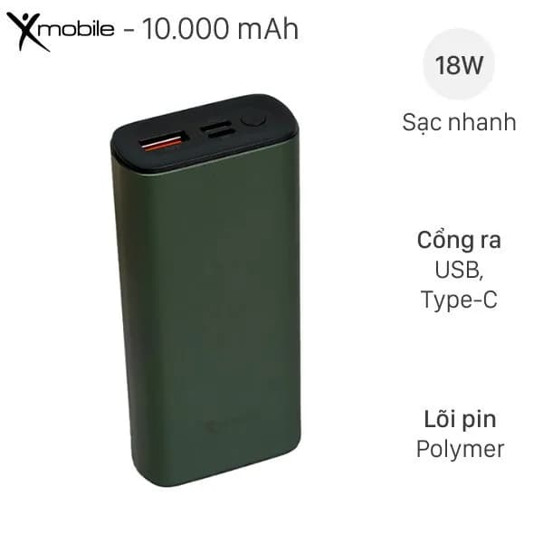 So sánh giá Pin sạc dự phòng Polymer 10000mAh Type C PD QC 3.0 45W Xmobile TFT JP381 kèm Cáp Type C - Tìm sản phẩm giá rẻ nhất - Ảnh 8