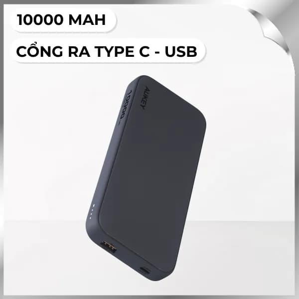 So sánh giá Pin sạc dự phòng Polymer 10000mAh Type C PD QC 3.0 15W Aukey PB-Y46 - Xám Bạc rẻ nhất? - Ảnh 2