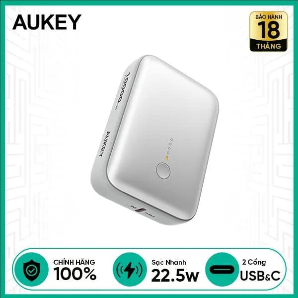 So sánh giá Pin sạc dự phòng Polymer 10000mAh Type C PD QC 3.0 20W Aukey PB-Y55 - Hồng rẻ nhất? - Ảnh 17