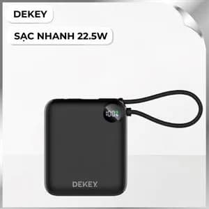 So sánh giá Pin sạc dự phòng Polymer 10000mAh Type-C QC 3.0 22.5W Dekey Power Pioneer P2786 kèm cáp Type-C - Đen rẻ nhất?