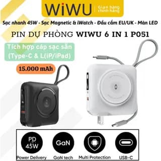 So sánh giá Pin sạc dự phòng Polymer 15000mAh Type C PD QC 45W IDMIX P15CIPRO kèm cáp Lightning và Type-C - Xám rẻ nhất? - Ảnh 16