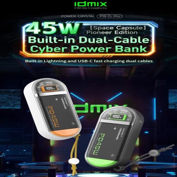 So sánh giá Pin sạc dự phòng Polymer 15000mAh Type C PD QC 45W IDMIX P15CIPRO kèm cáp Lightning và Type-C - Xám rẻ nhất? - Ảnh 4