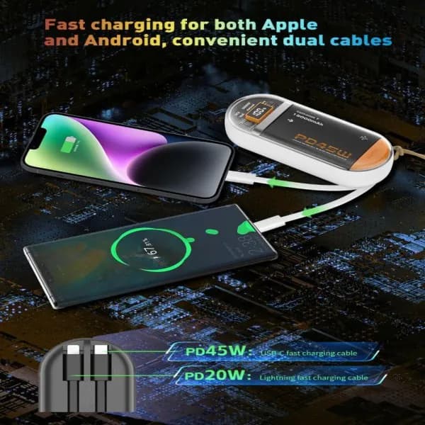 So sánh giá Pin sạc dự phòng Polymer 15000mAh Type C PD QC 45W IDMIX P15CIPRO kèm cáp Lightning và Type-C - Xám rẻ nhất? - Ảnh 5