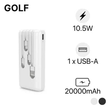 So sánh giá Pin sạc dự phòng Polymer 20000mAh Type C 10.5W Golf L206 kèm Cáp Type C rẻ nhất? - Ảnh 8