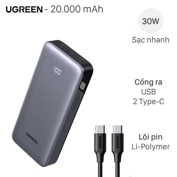 So sánh giá Pin sạc dự phòng Polymer 20000mAh Type C PD 65W Xmobile DS2294B kèm Cáp Type C rẻ nhất? - Ảnh 12