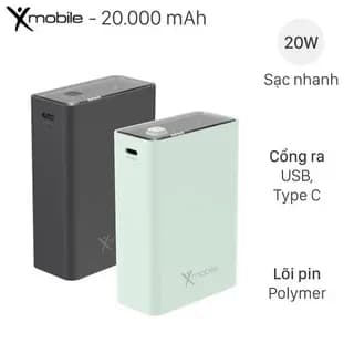 Pin sạc dự phòng Polymer 20000mAh Type C PD QC 3.0 22.5W Xmobile A16 - Giá rẻ nhất hôm nay - Ảnh 14