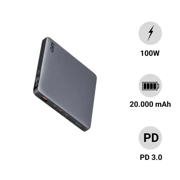 Pin sạc dự phòng Polymer 20000mAh Type C PD QC 3.0 100W Aukey PB-Y44 Sprint X - Giá rẻ nhất hôm nay - Ảnh 13