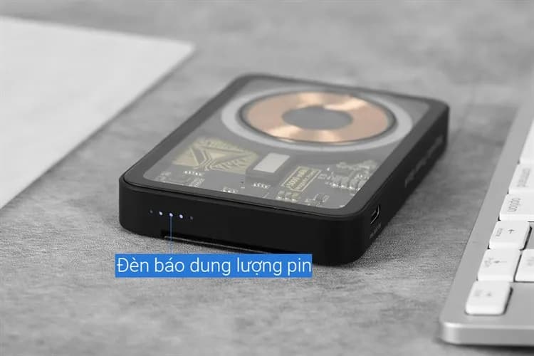 Pin sạc dự phòng Polymer 5000mAh không dây 20W Mazer M-MagAir15-BK - Đen - Giá rẻ nhất hôm nay - Ảnh 1