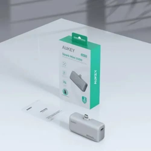 Pin sạc dự phòng Polymer 5000mAh Type C PD QC 3.0 20W Aukey PB-Y59 - Xám Bạc - Giá rẻ nhất hôm nay - Ảnh 2