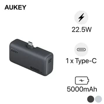 Pin sạc dự phòng Polymer 5000mAh Type C PD QC 3.0 20W Aukey PB-Y59 - Xám Bạc - Giá rẻ nhất hôm nay - Ảnh 14