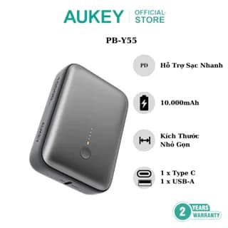 Pin sạc dự phòng Polymer 5000mAh Type C PD QC 3.0 20W Aukey PB-Y59 - Xám Bạc - Giá rẻ nhất hôm nay - Ảnh 18