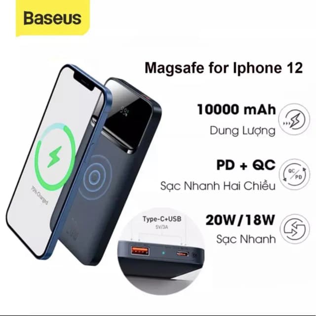 Top 1 so sánh giá Pin sạc dự phòng Solid-state 10000mAh Không dây Magnetic Qi2 Type C PD 30W BMX B939 kèm Cáp Type C - Tìm sản phẩm giá rẻ nhất - Ảnh 33
