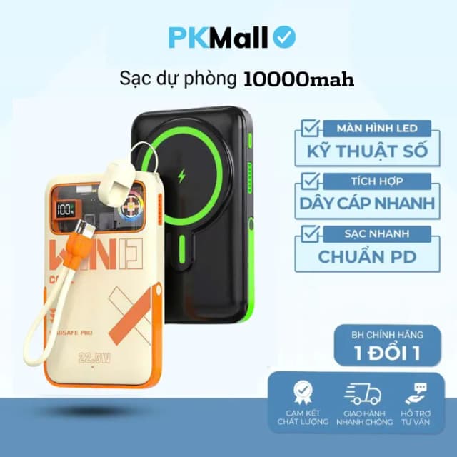 Top 1 so sánh giá Pin sạc dự phòng Solid-state 10000mAh Không dây Magnetic Qi2 Type C PD 30W BMX B939 kèm Cáp Type C - Tìm sản phẩm giá rẻ nhất - Ảnh 50