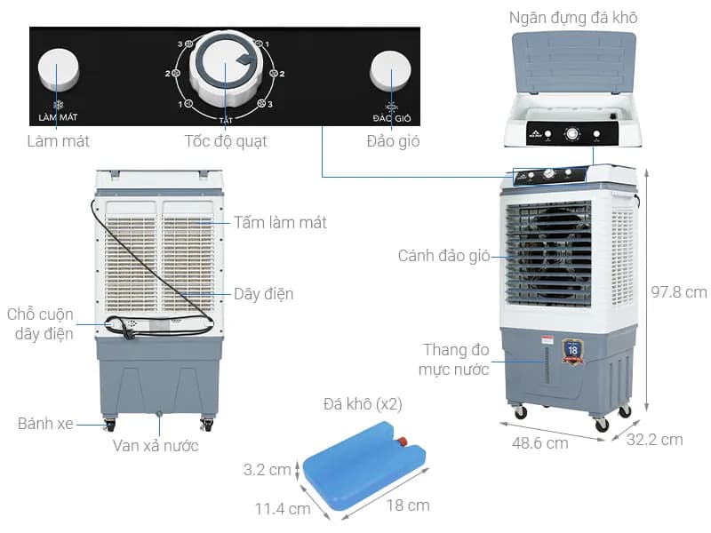 So sánh giá Quạt điều hòa Hòa Phát HPCF1-022 86W - Tìm sản phẩm giá rẻ nhất - Ảnh 6