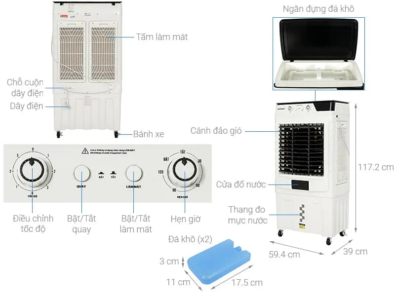 Quạt điều hòa Sunhouse SHD7758 170W - Giá rẻ nhất hôm nay - Ảnh 8