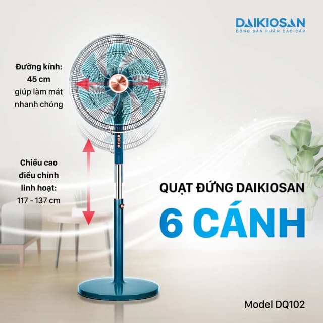 So sánh giá Quạt đứng Daikiosan 6 cánh DQ102 70W - Xanh lá rẻ nhất? - Ảnh 9