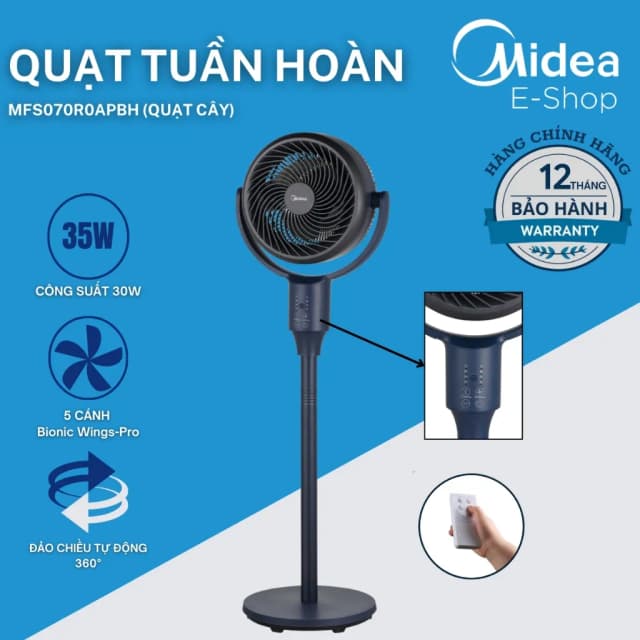 So sánh giá Quạt tuần hoàn Midea 3 cánh MFS070R0APBH 35W rẻ nhất? - Ảnh 7