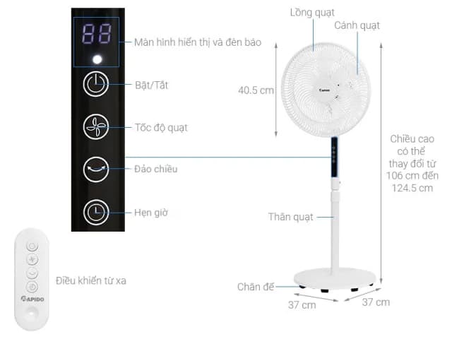 Top 1 so sánh giá Quạt đứng Rapido RWF-16DWD 60W - Tìm sản phẩm giá rẻ nhất - Ảnh 11