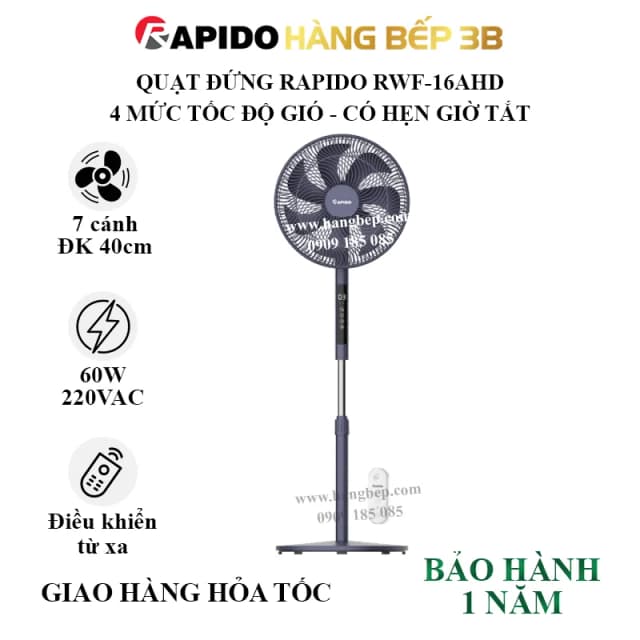 Top 1 so sánh giá Quạt đứng Rapido RWF-16DWD 60W - Tìm sản phẩm giá rẻ nhất - Ảnh 5
