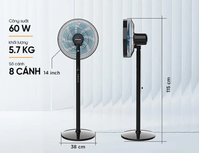 Top 1 so sánh giá Quạt đứng Sunhouse 6 cánh SHD7361B 85W - Tìm sản phẩm giá rẻ nhất - Ảnh 5
