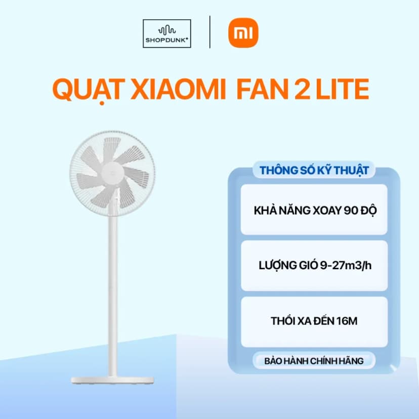 Quạt đứng Xiaomi Smart Standing Fan 2 Lite 7 cánh PYV4007GL 38W - Giá rẻ nhất hôm nay - Ảnh 3