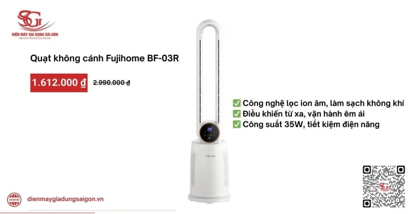 Quạt không cánh FUJIHOME BF-03R 60W - Giá rẻ nhất hôm nay - Ảnh 23