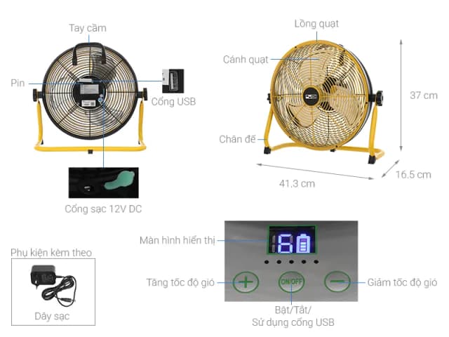 So sánh giá Quạt sạc điện AC 3 cánh ARF01D123 12W rẻ nhất? - Ảnh 15