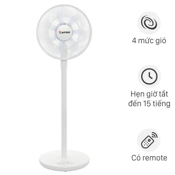 Quạt sạc điện Rapido 7 cánh RBF-30 30W - Ảnh 7