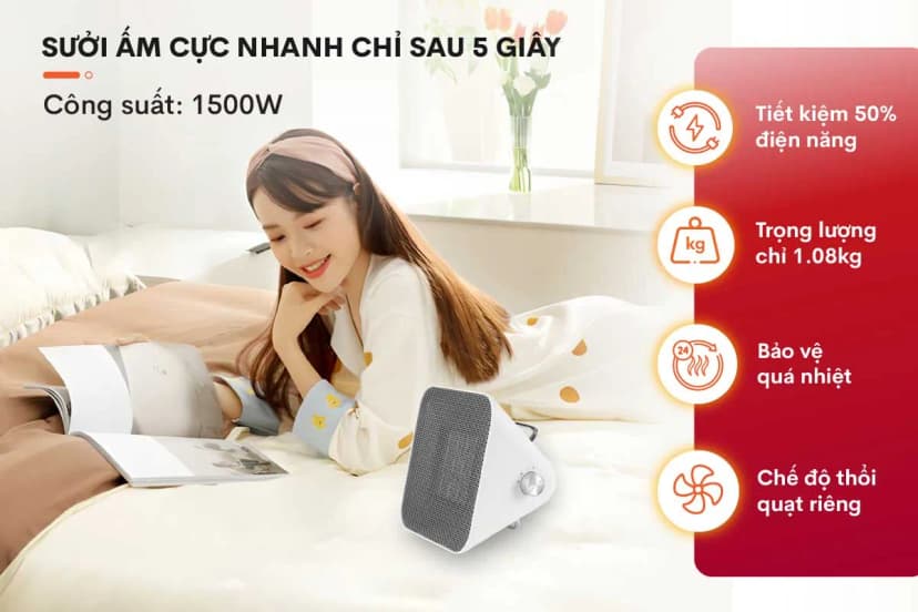 Quạt sưởi gốm FUJIHOME FH1100 - Giá rẻ nhất hôm nay - Ảnh 11