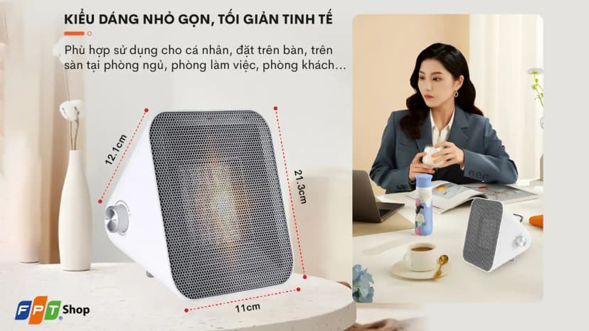 Quạt sưởi gốm FUJIHOME FH1100 - Giá rẻ nhất hôm nay - Ảnh 5