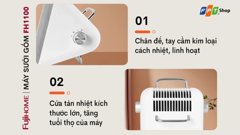 Quạt sưởi gốm FUJIHOME FH1100 - Giá rẻ nhất hôm nay - Ảnh 7