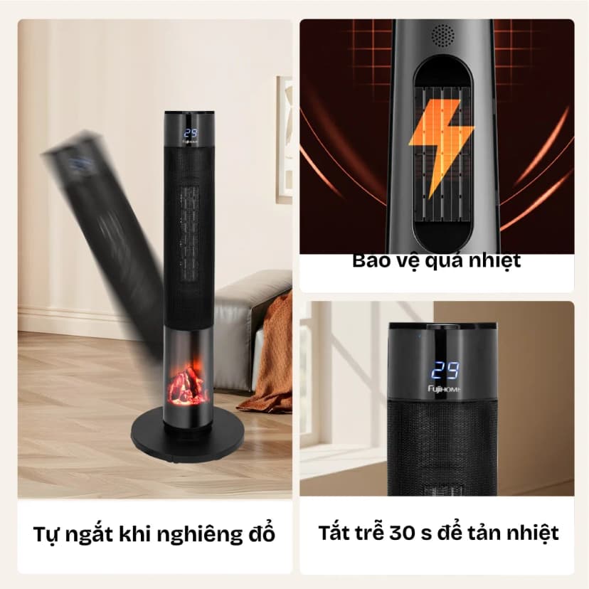 Quạt sưởi gốm FUJIHOME FH1950 - Giá rẻ nhất hôm nay - Ảnh 5
