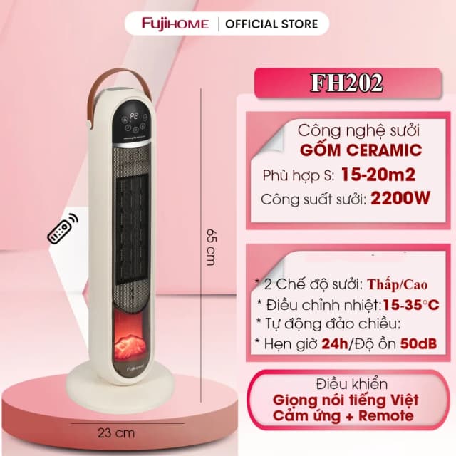 So sánh giá Quạt sưởi gốm FUJIHOME FH202 rẻ nhất? - Ảnh 17