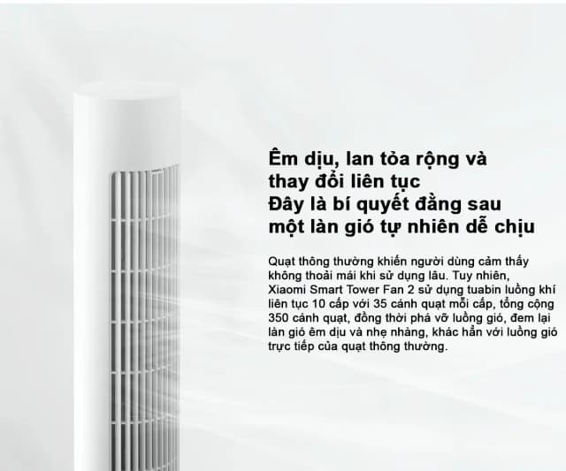 Top 1 so sánh giá Quạt tháp Xiaomi Smart Tower Fan 2 EU 3 cánh BHR8846EU 24W - Tìm sản phẩm giá rẻ nhất - Ảnh 9