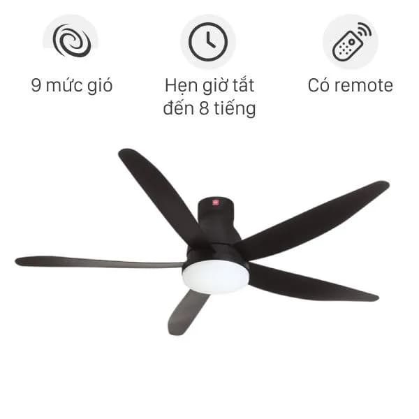 So sánh giá Quạt trần KDK 5 cánh U60FWS(BK) 59W - Tìm sản phẩm giá rẻ nhất - Ảnh 1