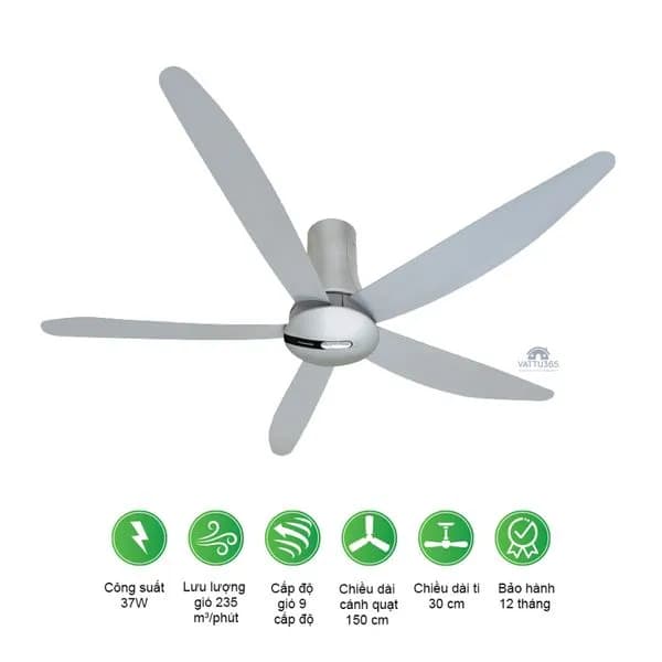 So sánh giá Quạt trần Panasonic 5 cánh F-60TAN 37W rẻ nhất? - Ảnh 6