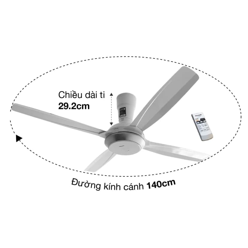 So sánh giá Quạt trần Panasonic 4 cánh F-56XPG-W 59W - Tìm sản phẩm giá rẻ nhất - Ảnh 12
