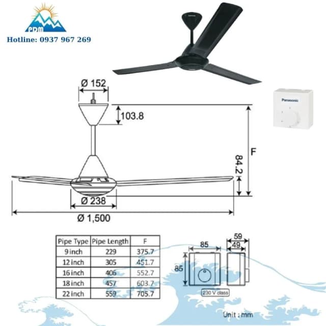 So sánh giá Quạt trần Panasonic 3 cánh F-60MZ2-KMS 66W rẻ nhất? - Ảnh 8