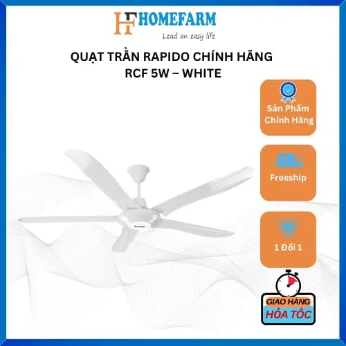 Top 1 so sánh giá Quạt trần Rapido 5 cánh RCF-5W AL56 64W - Tìm sản phẩm giá rẻ nhất - Ảnh 3