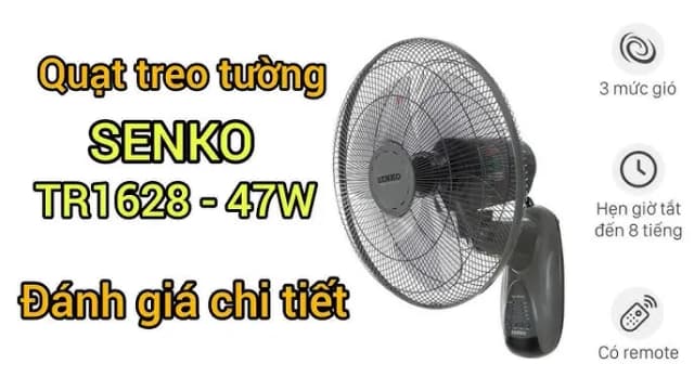 So sánh giá Quạt treo tường Senko 3 cánh TR1628 47W rẻ nhất? - Ảnh 7