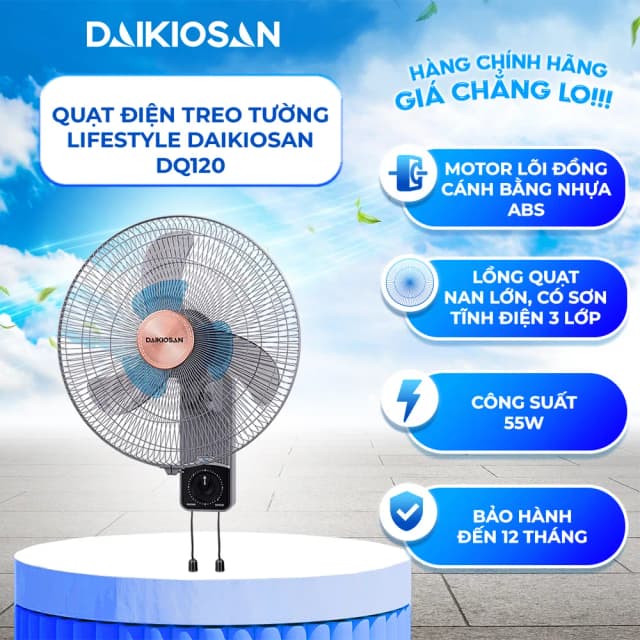 So sánh giá Quạt treo tường Daikiosan 6 cánh DQ120 55W rẻ nhất? - Ảnh 17