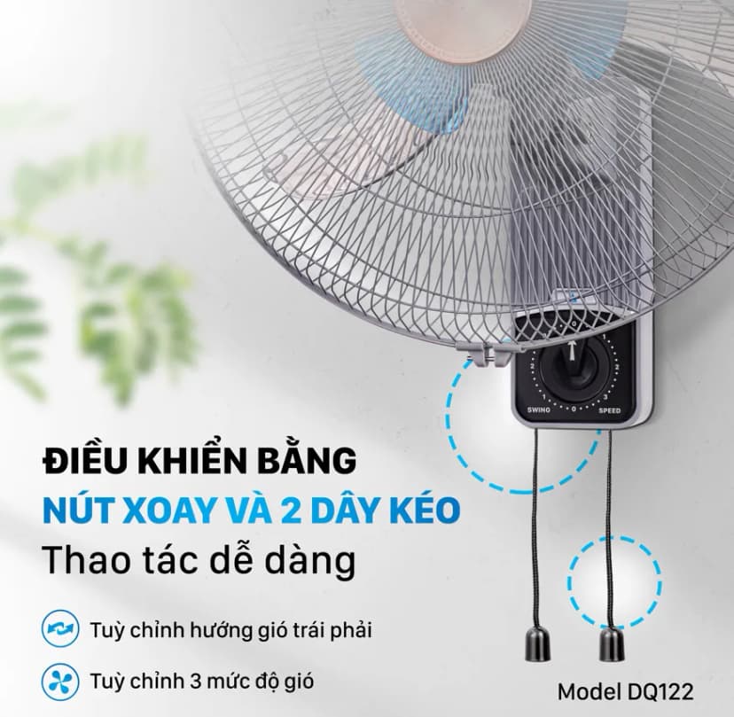 So sánh giá Quạt treo tường Daikiosan 6 cánh DQ122 60W - Tìm sản phẩm giá rẻ nhất - Ảnh 4