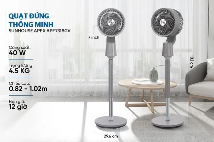 So sánh giá Quạt tuần hoàn Sunhouse Apex 3 cánh APF7318GV 40W - Tìm sản phẩm giá rẻ nhất - Ảnh 2