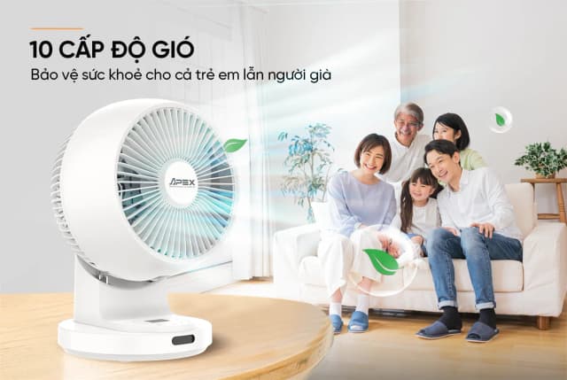 Quạt tuần hoàn Sunhouse Apex 3 cánh APF7321G 40W - Ảnh 3